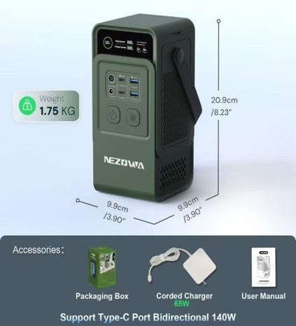 60000mAh 200W Portable Power Bank USA , Lightweight 2.65kg, Ideal for Camping, Outdoor Adventures, and Emergency Backup