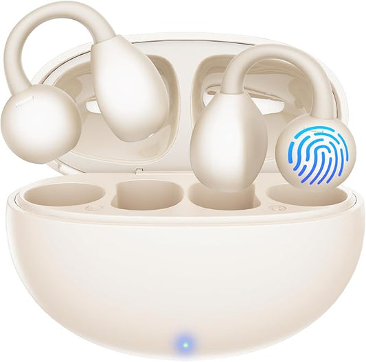 AI Translator Earbuds, Real Time 3-in-1 Translation Earbuds 144 Languages & Accents，Open-Ear Clip-On Design for Travel,