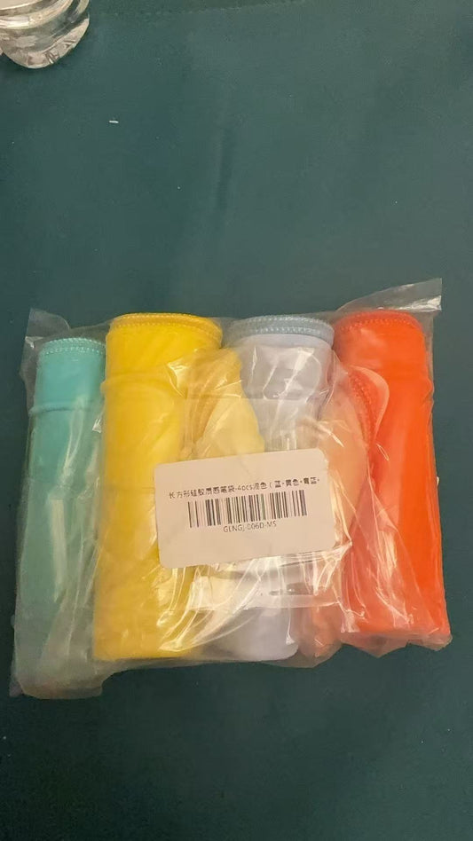 4Packs Ultra-Soft Silicone Pencil Cases - Waterproof, Shockproof & Stress-Relieving Organizers